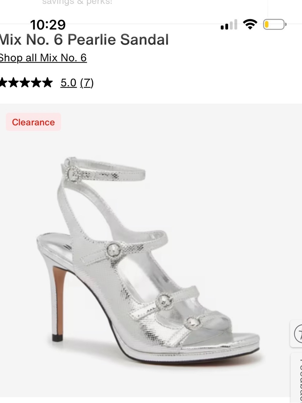Mix No. 6 Metallic Silver Strappy High Heel Sandal